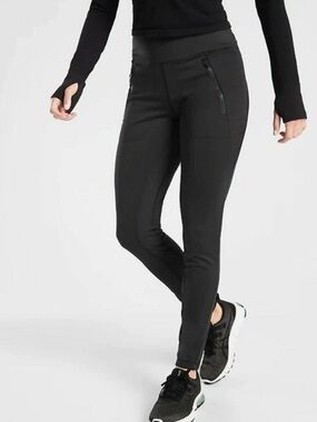 Athleta Peak Hybrid Fleece Tight in Black
